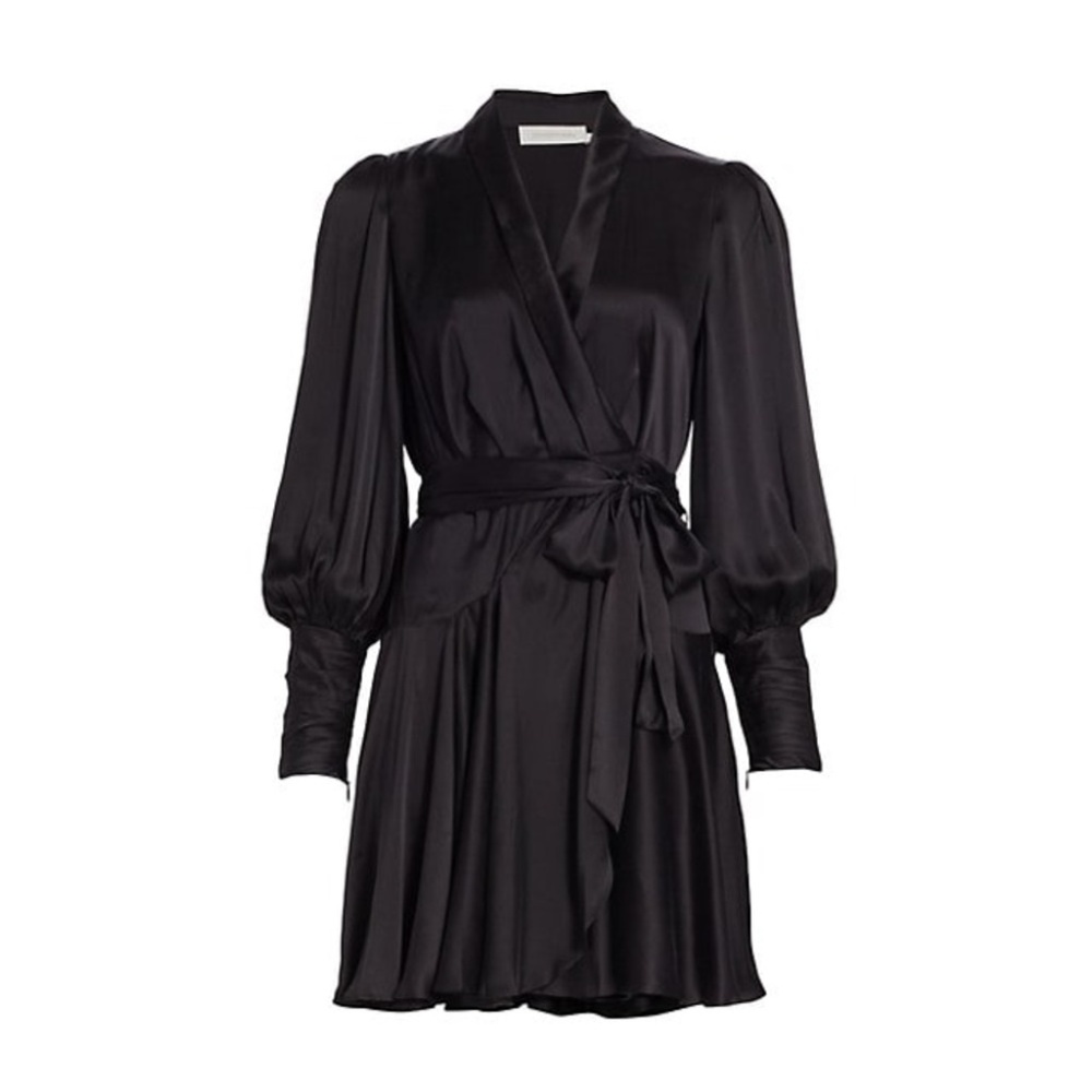 Zimmerman Silk Wrap V-Neck Minidress